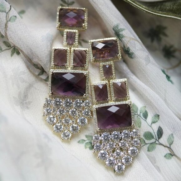 Stunning Nicola BathieArt Deco Earrings - Picture 6 of 10